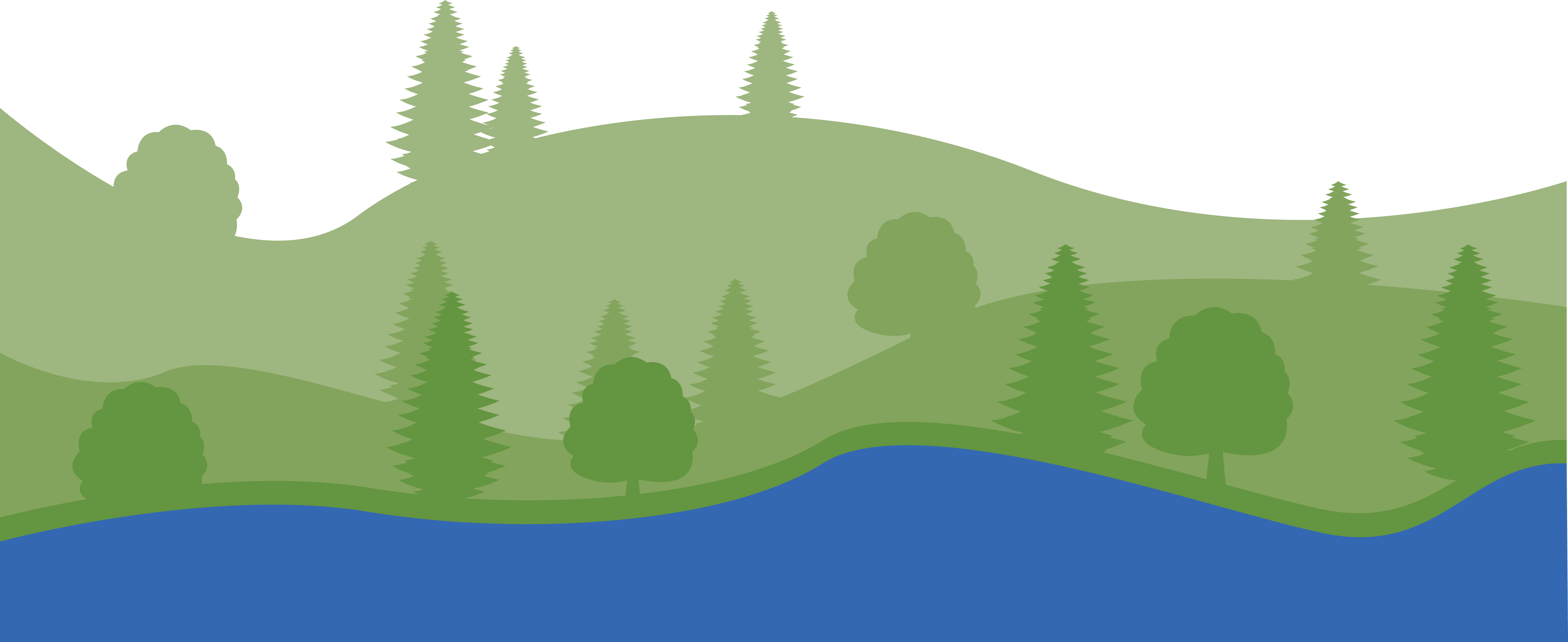 Illustration of mountains and trees